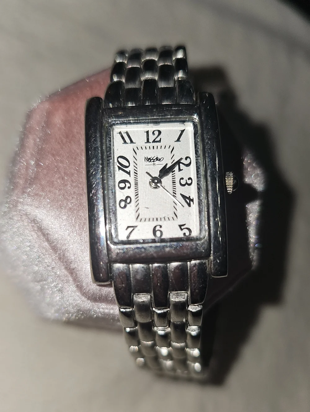 Vintage Mossimo Silver Tone Rectangular Tank Watch - Y2K Style